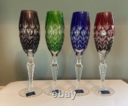 Set of 4 Florderis by Ajka / Dynasty by GodingerCut to ClearCHAMPAGNE Glasses