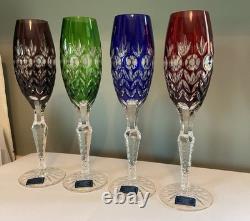 Set of 4 Florderis by Ajka / Dynasty by GodingerCut to ClearCHAMPAGNE Glasses