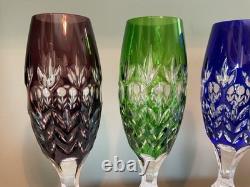 Set of 4 Florderis by Ajka / Dynasty by GodingerCut to ClearCHAMPAGNE Glasses