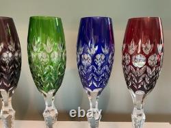 Set of 4 Florderis by Ajka / Dynasty by GodingerCut to ClearCHAMPAGNE Glasses
