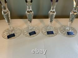 Set of 4 Florderis by Ajka / Dynasty by GodingerCut to ClearCHAMPAGNE Glasses