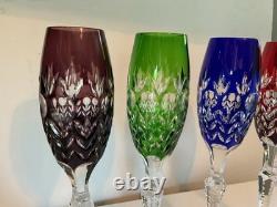 Set of 4 Florderis by Ajka / Dynasty by GodingerCut to ClearCHAMPAGNE Glasses