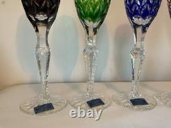 Set of 4 Florderis by Ajka / Dynasty by GodingerCut to ClearCHAMPAGNE Glasses