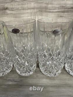 Set of 4 Gorham Lady Anne Cut Crystal Highball Glasses Tumblers