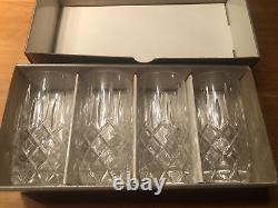 Set of 4 Gorham Lady Anne Cut Crystal Highball Glasses Tumblers 6 New With Box