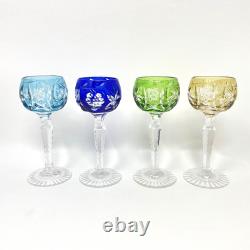 Set of 4 Nachtmann Traube Cut to Clear Cordial Glasses Sherry Wine Hock 4 3/8