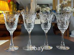 Set of 4 Rare HAWKES CRYSTAL in Talisman Crystal Red Wine /Water Goblet Glasses