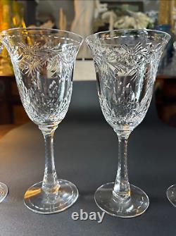 Set of 4 Rare HAWKES CRYSTAL in Talisman Crystal Red Wine /Water Goblet Glasses