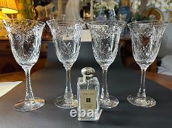 Set of 4 Rare HAWKES CRYSTAL in Talisman Crystal Red Wine /Water Goblet Glasses