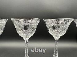 Set of 4 Rare Hawkes Crystal in Talisman Crystal Champagne/Tall Sherbet Glasses