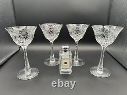 Set of 4 Rare Hawkes Crystal in Talisman Crystal Champagne/Tall Sherbet Glasses