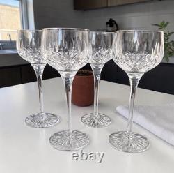 Set of 4 Stuart England Glencoe Cut Crystal Hock Wine Glass vintage