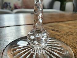 Set of 4 Victorian Prism Cut Crystal Champagne Saucers Glasses see description