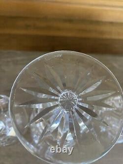 Set of 4 WATERFORD Crystal CLARE Cut Water Goblets/Wine Glasses 6 7/8 NICE