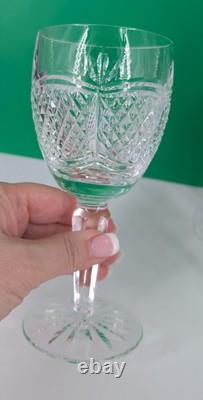 Set of 4 WATERFORD WINE Goblets Glasses CUT Crystal EXCELLENT! Signed SEE WAT140
