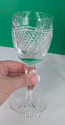 Set of 4 WATERFORD WINE Goblets Glasses CUT Crystal EXCELLENT! Signed SEE WAT140