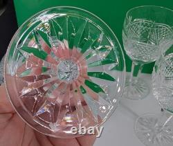 Set of 4 WATERFORD WINE Goblets Glasses CUT Crystal EXCELLENT! Signed SEE WAT140