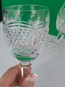 Set of 4 WATERFORD WINE Goblets Glasses CUT Crystal EXCELLENT! Signed SEE WAT140
