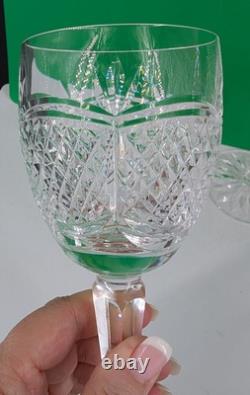 Set of 4 WATERFORD WINE Goblets Glasses CUT Crystal EXCELLENT! Signed SEE WAT140