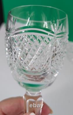 Set of 4 WATERFORD WINE Goblets Glasses CUT Crystal EXCELLENT! Signed SEE WAT140