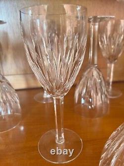 Set of 4 Waterford Cut Crystal Carina Water Goblet Wine Glass 8