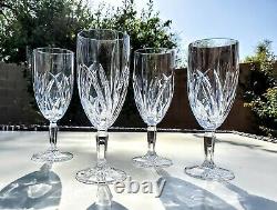 Set of 4 Waterford Fine Cut Crystal Footed Iced Tea Glasses 8 1/2 Inches