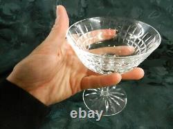 Set of 4 Waterford Glenmore 4.75 Clear Cut Crystal Open Champagne Glasses VGC