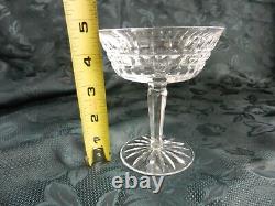 Set of 4 Waterford Glenmore 4.75 Clear Cut Crystal Open Champagne Glasses VGC