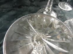 Set of 4 Waterford Glenmore 4.75 Clear Cut Crystal Open Champagne Glasses VGC