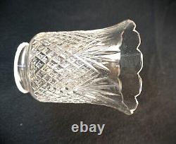 Set of 5 Antique Diamond Cut Crystal Glass chandelier Lamp Shades Fitter 2.25