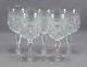 Set of 5 Stourbridge Strawberry Diamonds & Hobstar Pennants Cut Crystal Wines