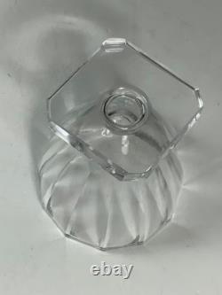 Set of 6 Cut Paneled Bowls on Square Feet Crystal Wine Glasses 3.5 in