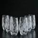Set of 6 Hand-Cut Crystal Highball Glasses Neman Vintage Russian Glasses