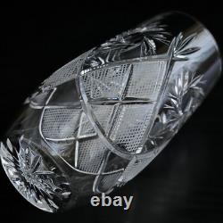 Set of 6 Hand-Cut Crystal Highball Glasses Neman Vintage Russian Glasses