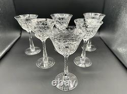 Set of 6 Rare Hawkes Crystal in Talisman Crystal Champagne/Tall Sherbet Glasses