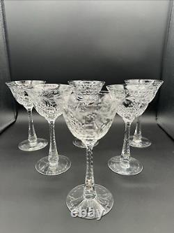 Set of 6 Rare Hawkes Crystal in Talisman Crystal Champagne/Tall Sherbet Glasses