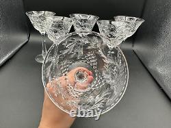 Set of 6 Rare Hawkes Crystal in Talisman Crystal Champagne/Tall Sherbet Glasses