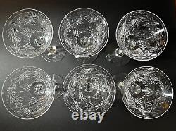Set of 6 Rare Hawkes In Talisman Crystal Liquor Cocktail Glasses, 6 5/8''H, MINT