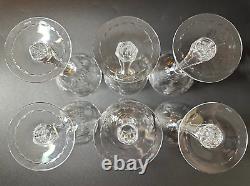 Set of 6 Rare Hawkes In Talisman Crystal Liquor Cocktail Glasses, 6 5/8''H, MINT