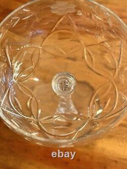 Set of 6 VTG Rock Sharpe Atlantis Cut Crystal Cocktail Glasses 5 3/4