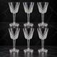 Set of 6 Vintage Waterford Cut Crystal Wine Glass Goblets Clear Stemware 6