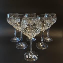 Set of 6 Water Goblets /Glasses 7-5/8, Signed Noritake Rothschild cut crystal
