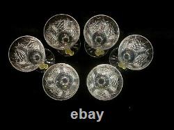 Set of 6 Waterford Crystal White Wine Glasses. Clare. 1953-2017. NOS