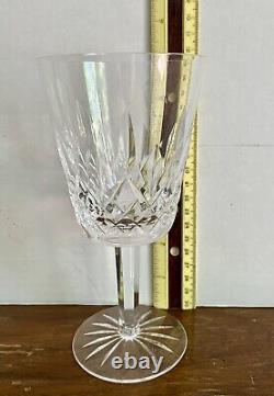 Set of 6 Waterford Cut Crystal Lismore 6 7/8 Inch 9 oz Water Goblet Mint