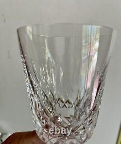 Set of 6 Waterford Cut Crystal Lismore 6 7/8 Inch 9 oz Water Goblet Mint