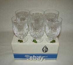 Set of 6 Waterford Cut Crystal Lismore Juice Glasses Ireland signed Original Box