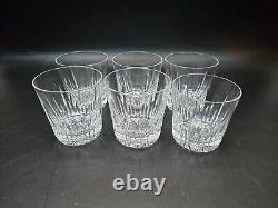 Set of 6 cut crystal rocks old fashioned whiskey glasses 3 1/2 Mikasa