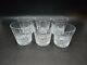 Set of 6 cut crystal rocks old fashioned whiskey glasses 3 1/2 Mikasa