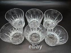 Set of 6 cut crystal rocks old fashioned whiskey glasses 3 1/2 Mikasa