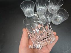 Set of 6 cut crystal rocks old fashioned whiskey glasses 3 1/2 Mikasa